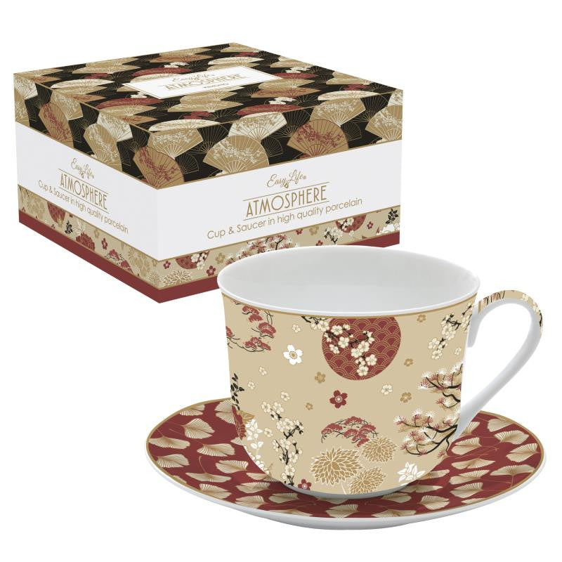 KIMONO BROKASTU TASE 400ML, AR APAKŠTASI, PORCELĀNS