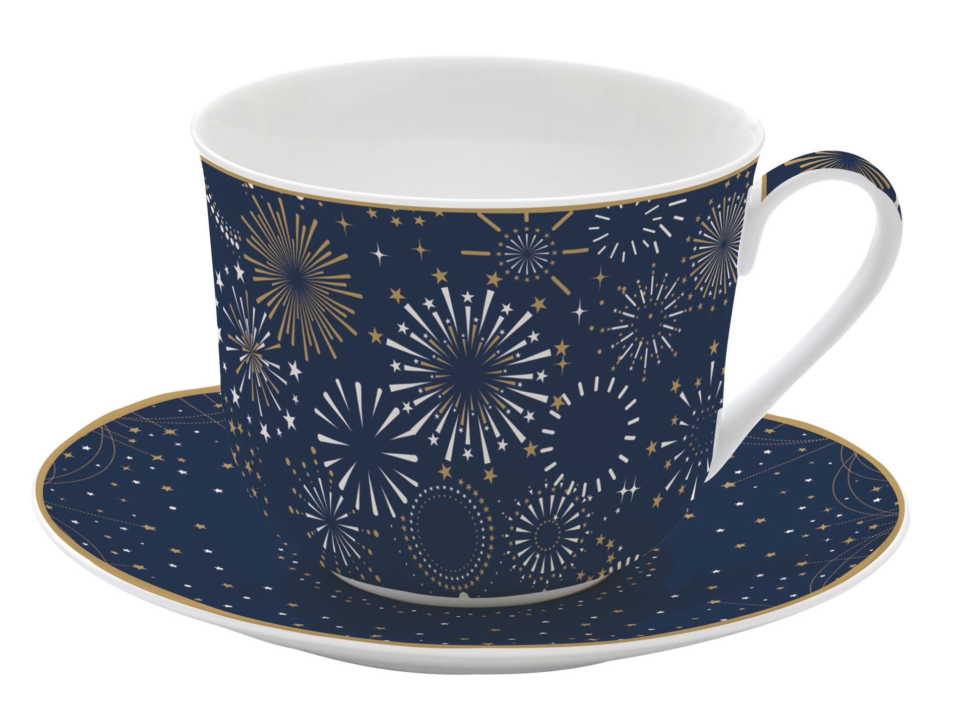 MIDNIGHT BROKASTU TASE 400ML AR APAKŠTASI, PORCELĀNS, DĀVANU KASTĒ