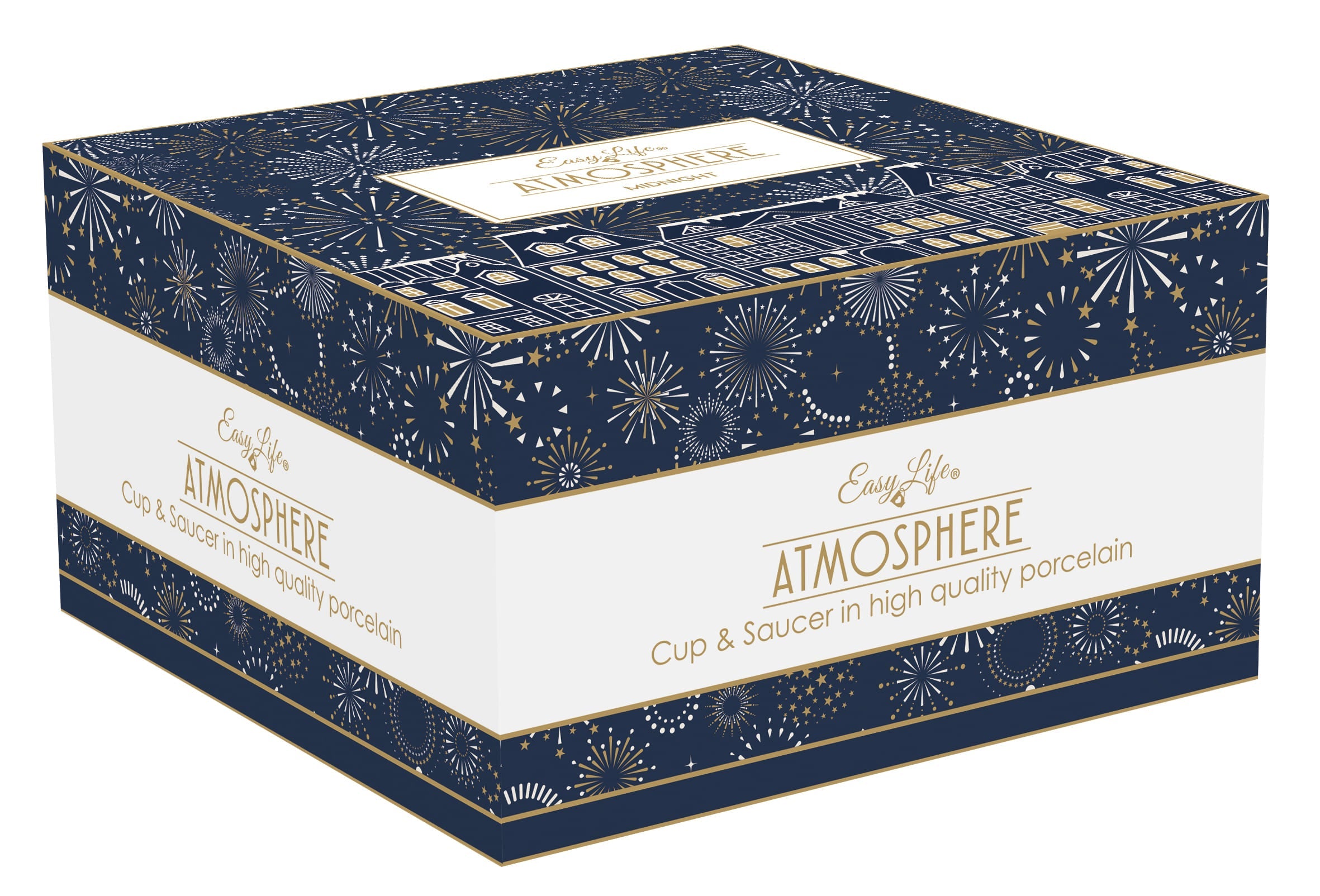 MIDNIGHT BROKASTU TASE 400ML AR APAKŠTASI, PORCELĀNS, DĀVANU KASTĒ