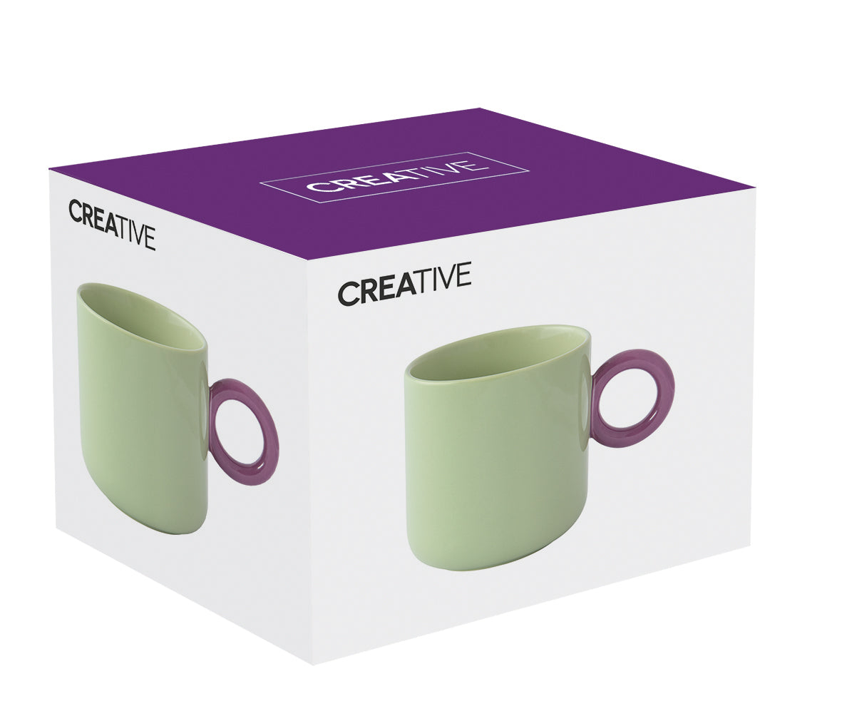 CREATIVE COLOURED KRŪZE 350ML, ZAĻA, PORCELĀNS