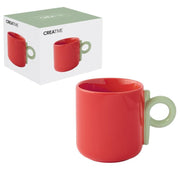 CREATIVE COLOURED KRŪZE 350ML, SARKANA, PORCELĀNS