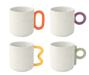 CREATIVE WHITE KRŪZES 350ML, KOMPL. 4GAB, KRĀSAINAS, PORCELĀNS