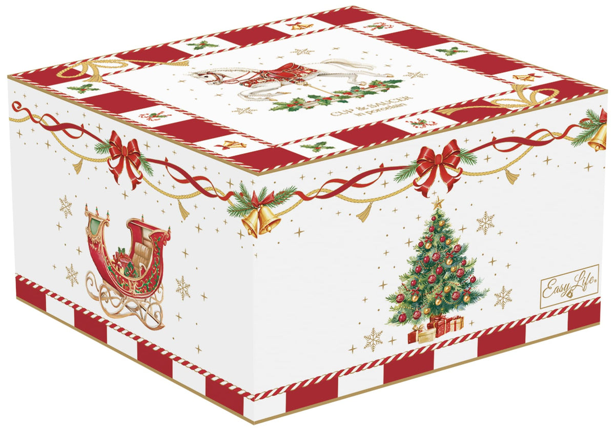 CHRISTMAS TALE TASE 200ML, AR APAKŠTASI, PORCELĀNS, DĀVANU KASTĒ