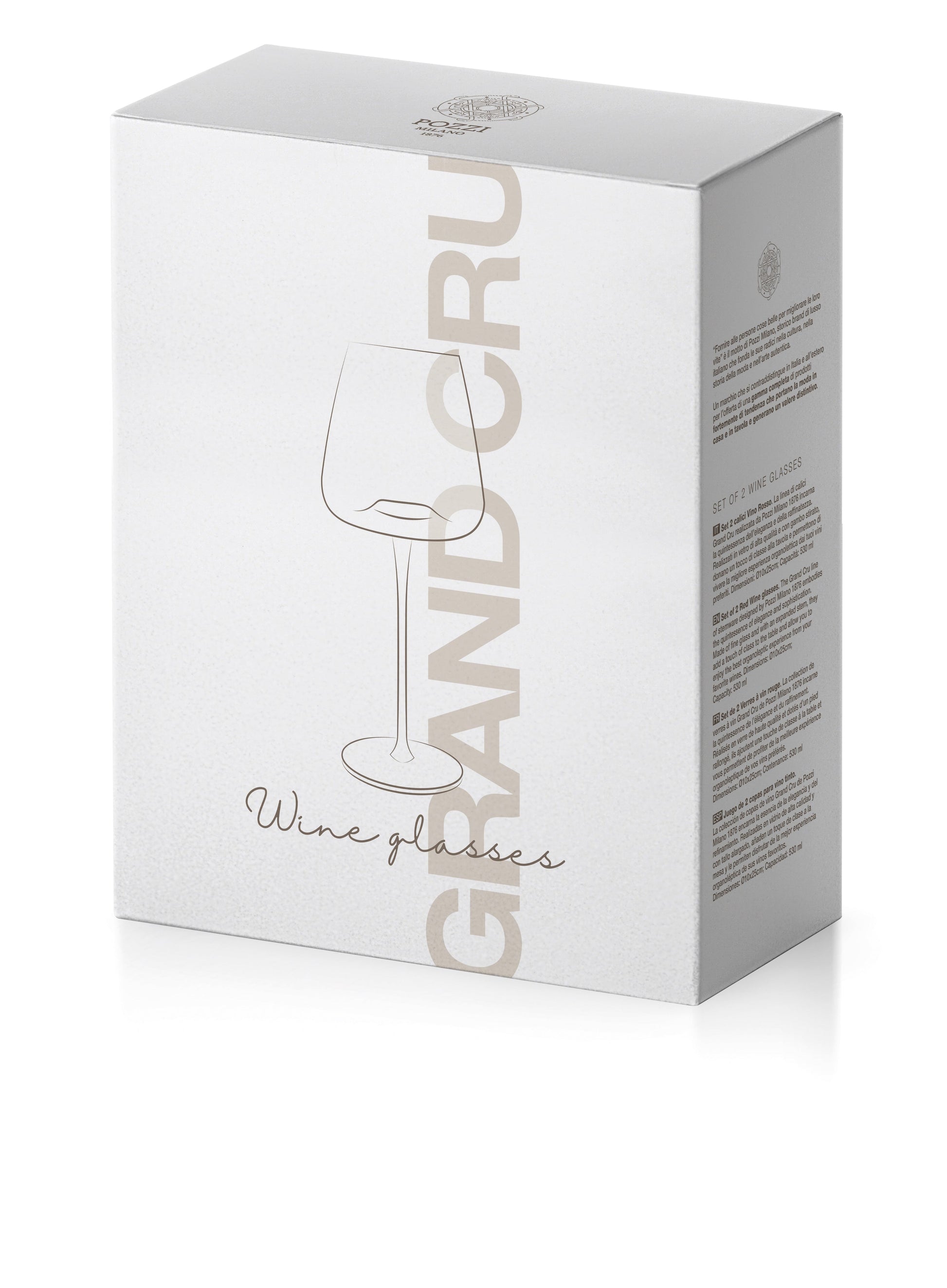 GRAND CRU VĪNA GLĀZES 530ML, KOMPL. 2GAB., UZ KĀJIŅAS, KRISTĀLS