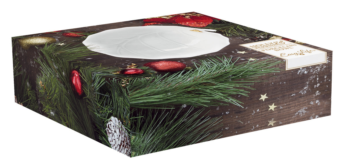 HOLLY&BERRIES BĻODA D14CM, BALTA, PORCLEĀNS