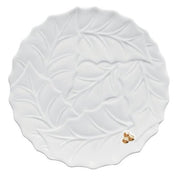 HOLLY&BERRIES BALTS ŠĶĪVIS LAPA 30CM, PORCELĀNS