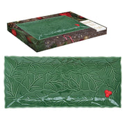HOLLY & BERRIES GREEN SERVĒJAMAIS ŠĶĪVIS 37X16.5CM, ZAĻŠ, PORCELĀNS