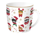 CHRISTMAS FRIENDS CATS KRŪZE 350ML METĀLA KĀRBĀ, PORCELĀNS