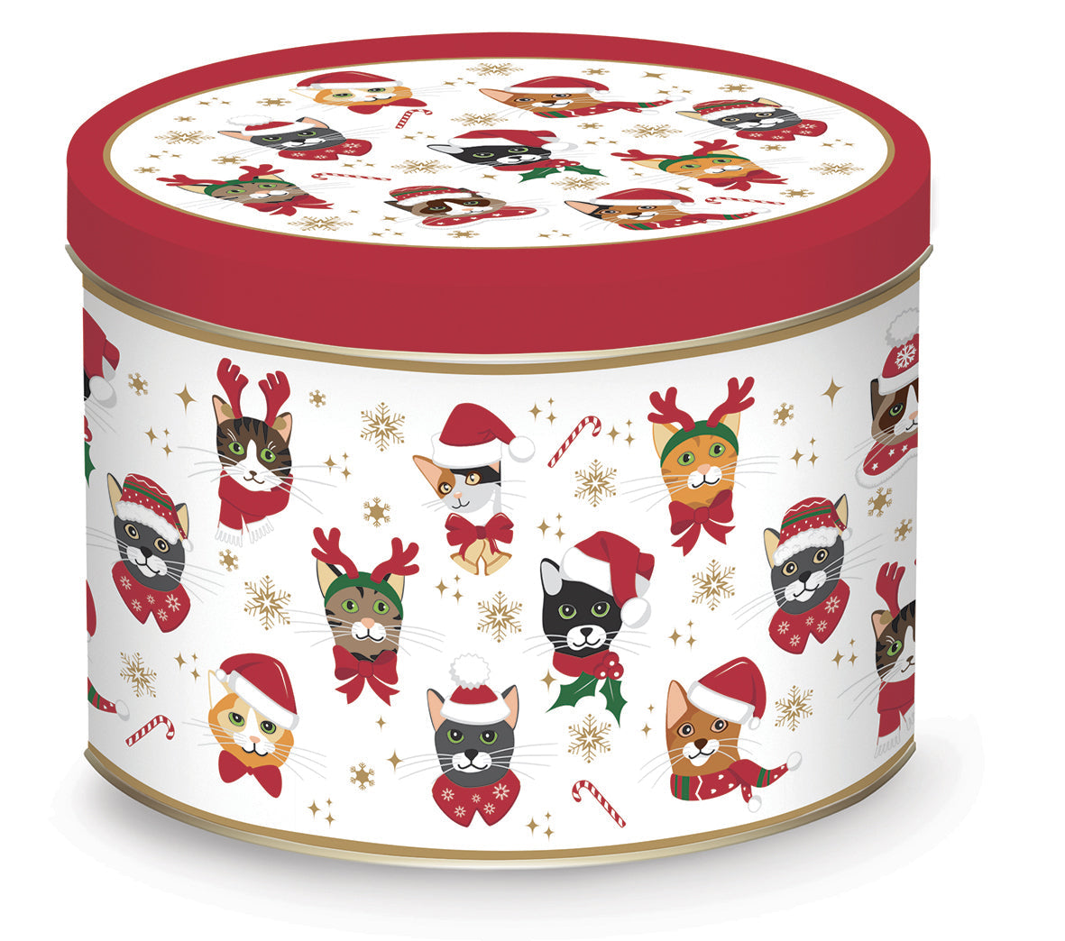 CHRISTMAS FRIENDS CATS KRŪZE 350ML METĀLA KĀRBĀ, PORCELĀNS