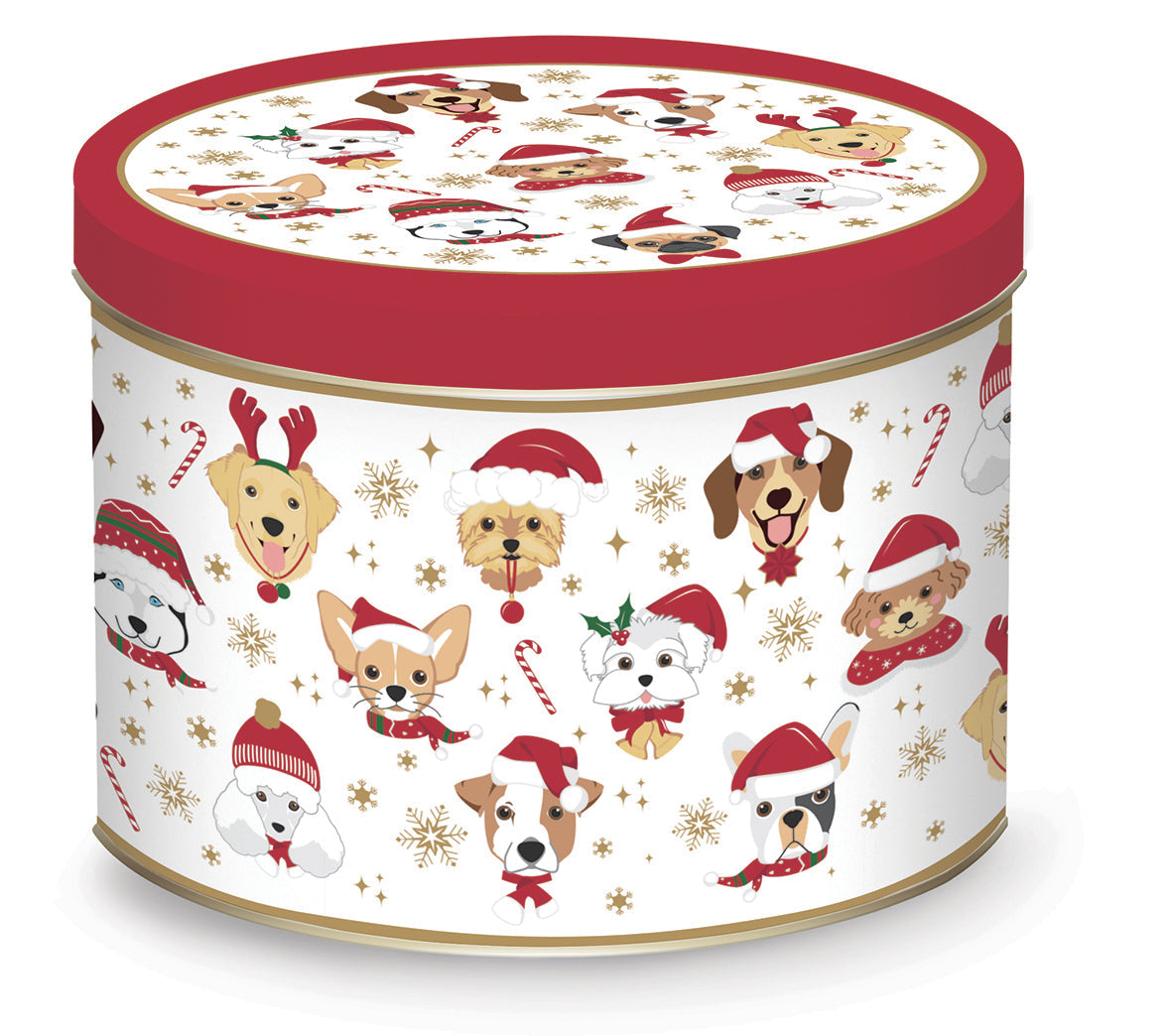 CHRISTMAS FRIENDS DOGS KRŪZE 350ML METĀLA KĀRBĀ, PORCELĀNS