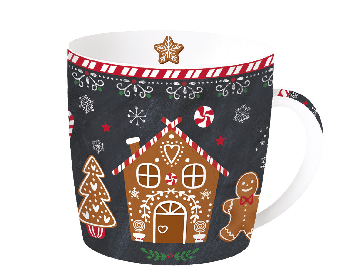 GINGERBREAD KRŪZE 350ML APAĻĀ DĀVANU KASTĒ, PORCELĀNS