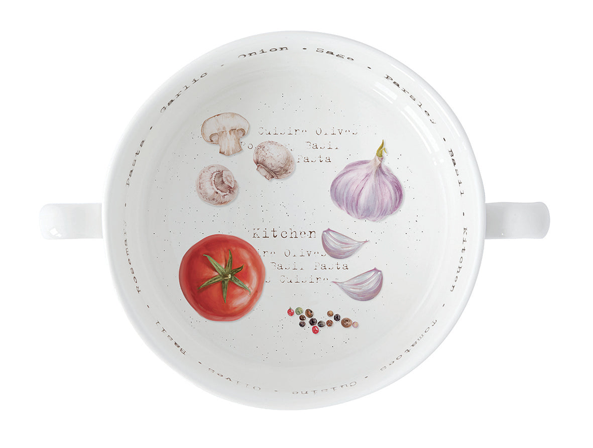 HOME & KITCHEN BĻODA AR OSĀM R12CM, PORCELĀNS
