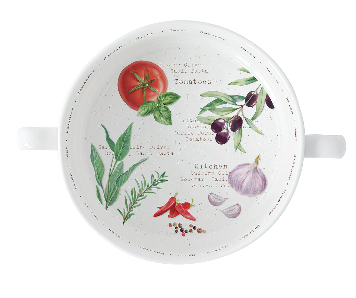 HOME & KITCHEN BĻODA AR OSĀM R20CM, PORCELĀNS