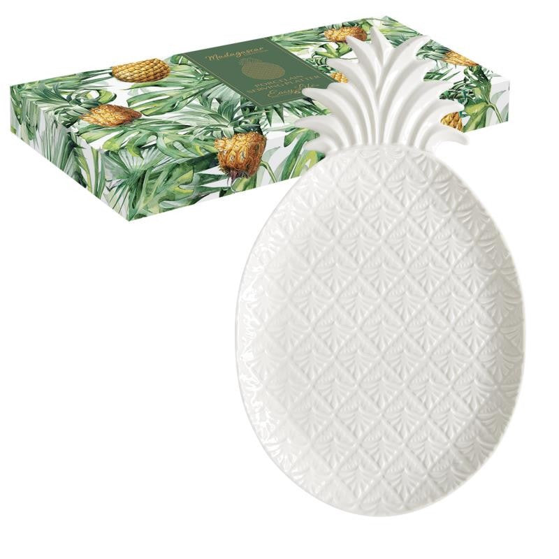 MADAGASCAR SĶĪVIS SERVĒŠANAI 36X21.5CM, BALTS, PORCELĀNS