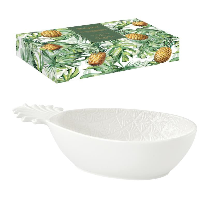 MADAGASCAR BĻODA SERVĒŠANAI 30X19CM, BALTA, PORCELĀNS
