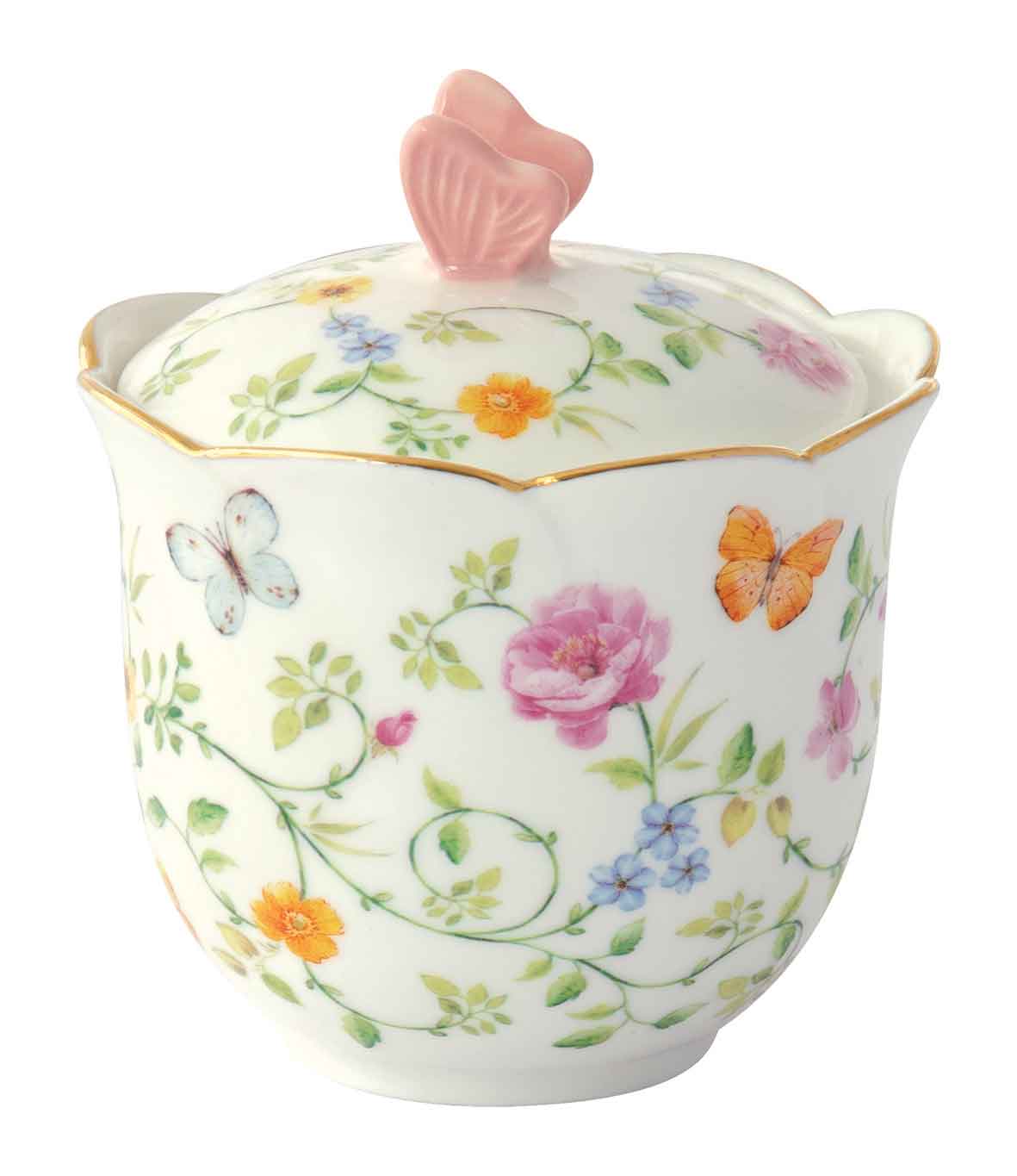 DANCING BUTTERFLIES CUKURTRAUKS 220ML, BALTS, PORCELĀNS, DĀVANU KASTĒ