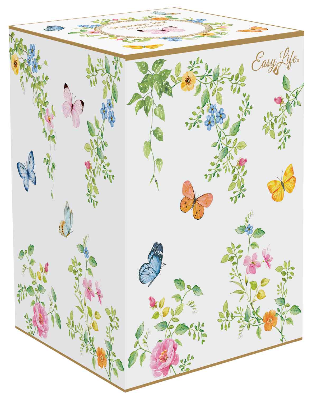 DANCING BUTTERFLIES UZGLABĀŠANAS TRAUKS H18CM, BALTS, PORCELĀNS, DĀVANU KASTĒ