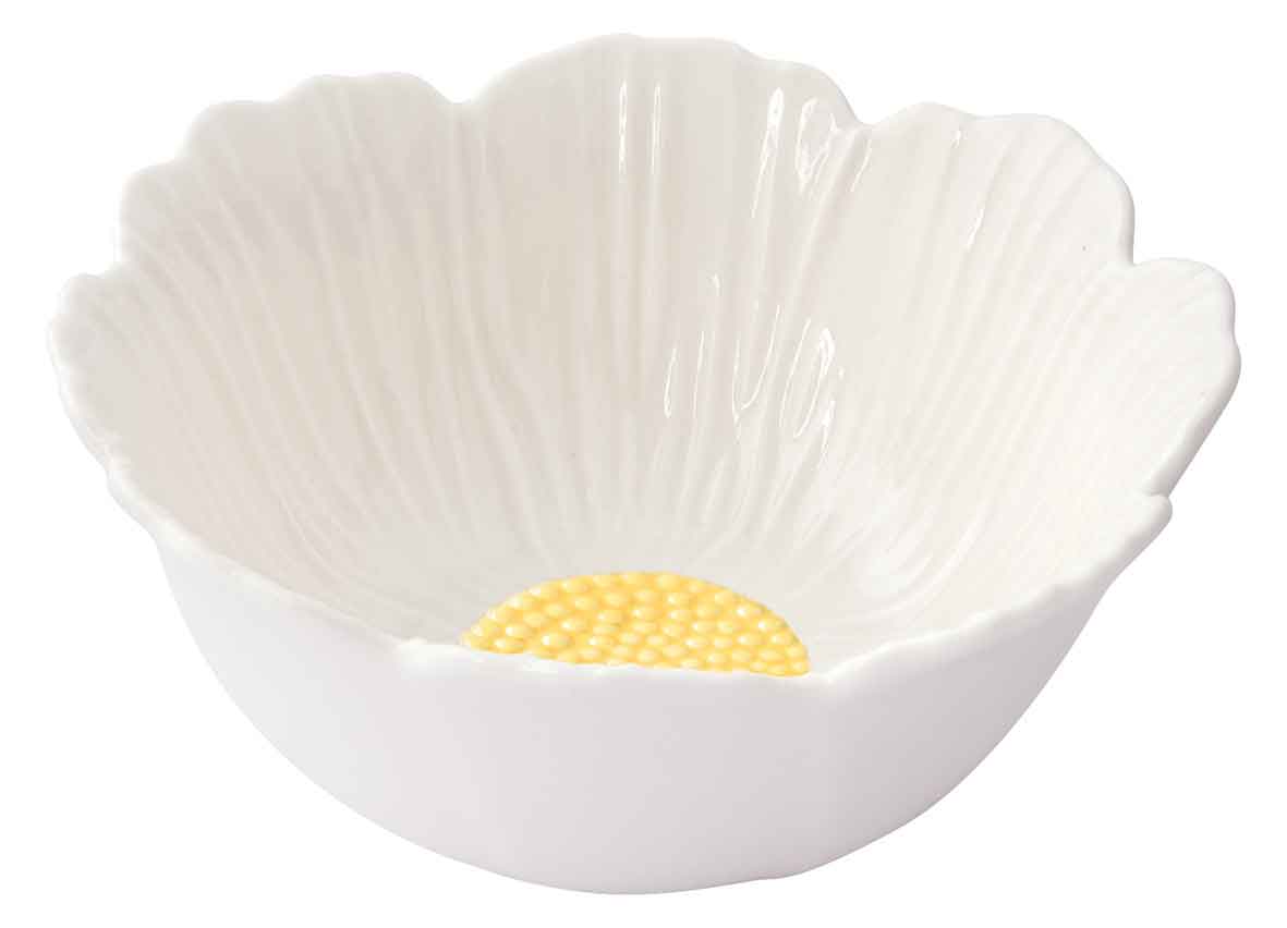 DAISY WHITE BĻODA D12CM, BALTA, PORCELĀNS