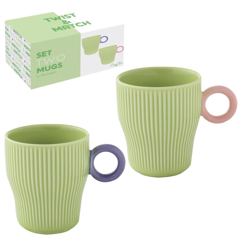 TWIST & MATCH KRŪZES 300ML, KOMPL. 2GAB, G.ZAĻAS, PORCELĀNS