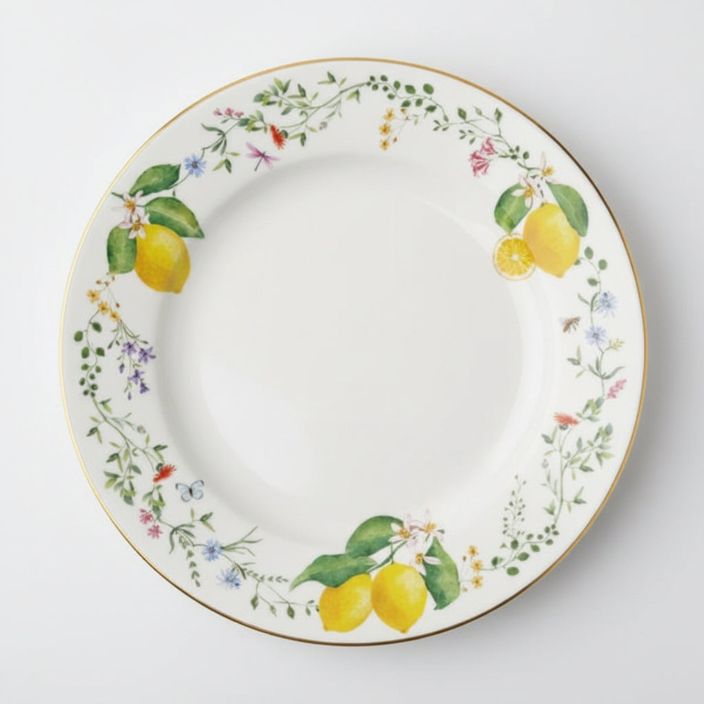 FLEURS ET CITRONS PUSDIENU ŠĶĪVIS 26.5CM, PORCELĀNS