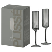 MODERN CLASSIC ŠAMPANIEŠA GLĀZES 200ML KOMPL.2GAB, UZ KĀJIŅAS, PELĒKAS, KRISTALĪNS
