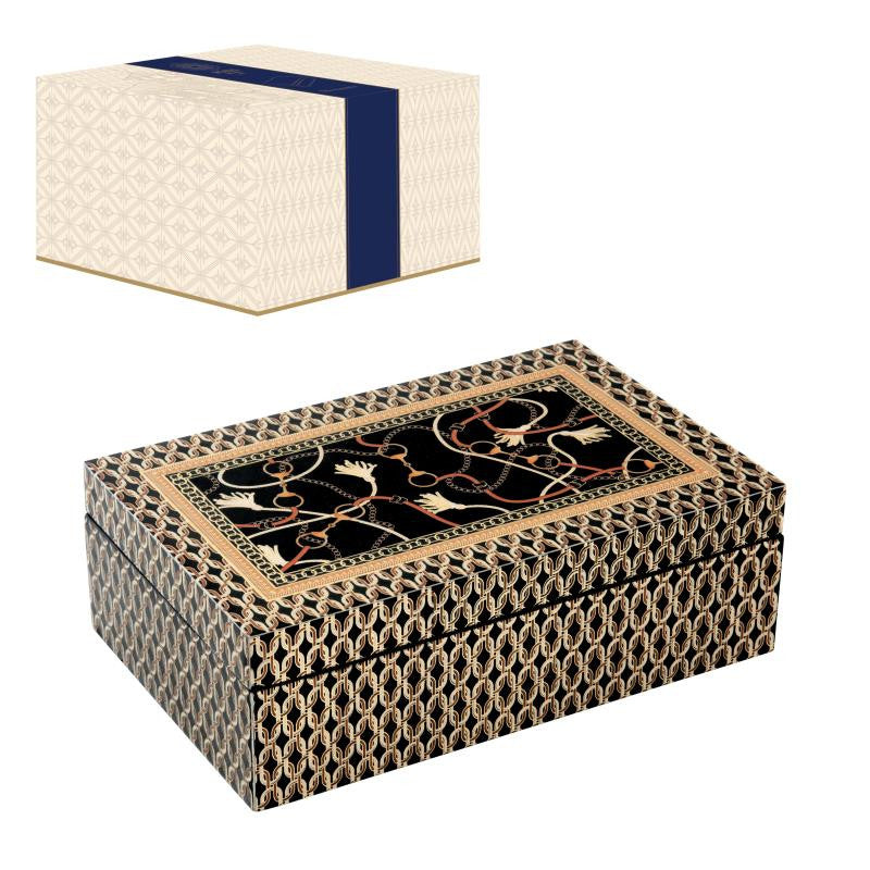 LUXURY CHAIN BLACK KASTE TĒJAS MAISIŅIEM 24x15,5x8CM, BRŪNA, MFD