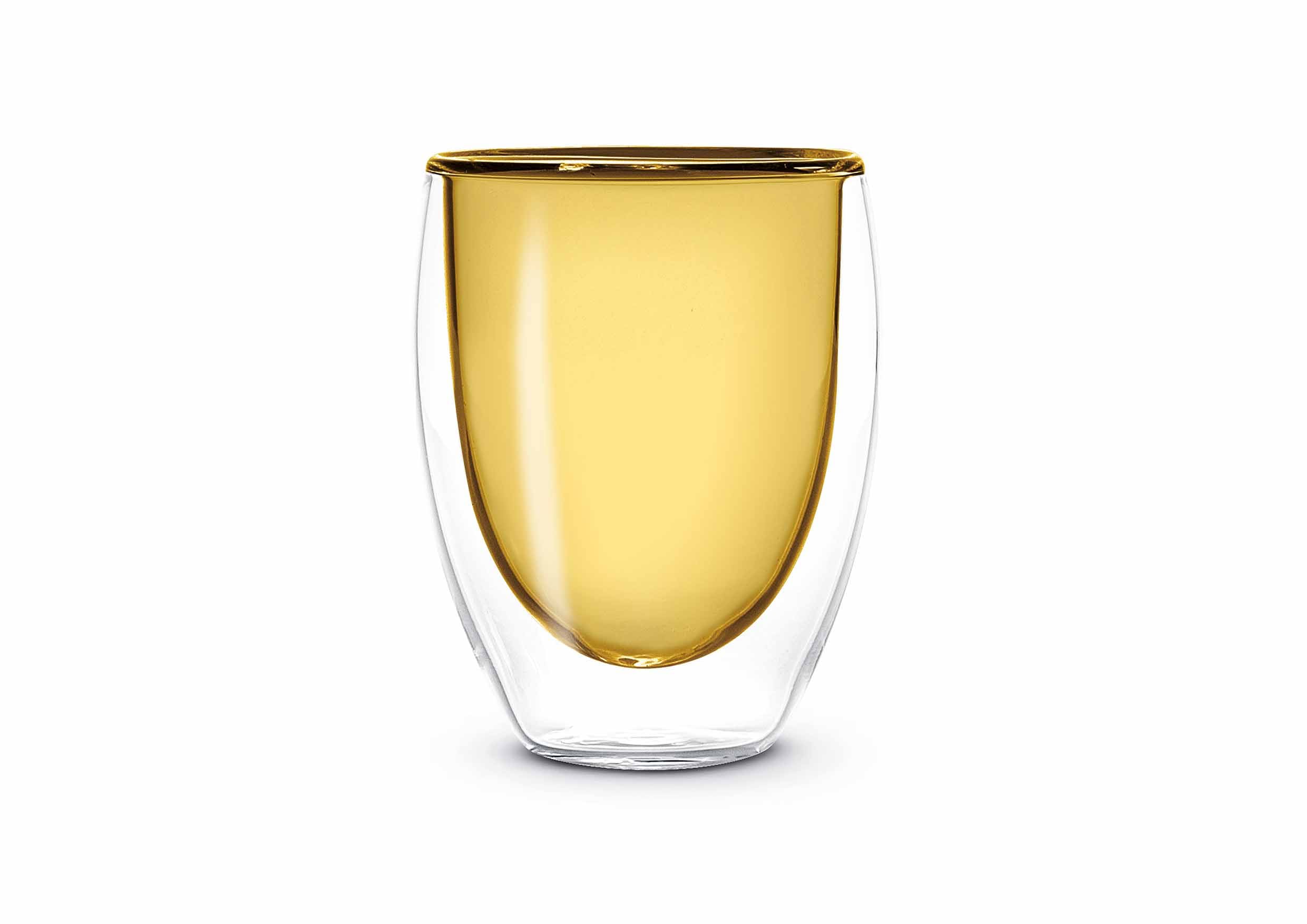 WD GLĀZES 220ML, KOMPL. 2GAB, DUBULTSIENU, DZELTENA, STIKLS