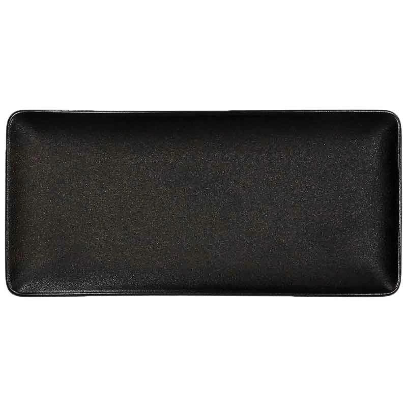 JAP TAISNSTŪRA ŠĶĪVIS 28X13.5CM, MELNA, MATĒTA, KERAMIKA