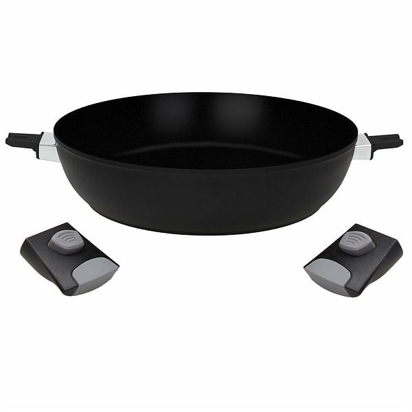 SPACE SAVING SAUTĒŠANAS PANNA 28CM AR NOŅEMAMIEM ROKTURIEM, ALUMĪNIJS/BAKELĪTS, INDUKCIJA