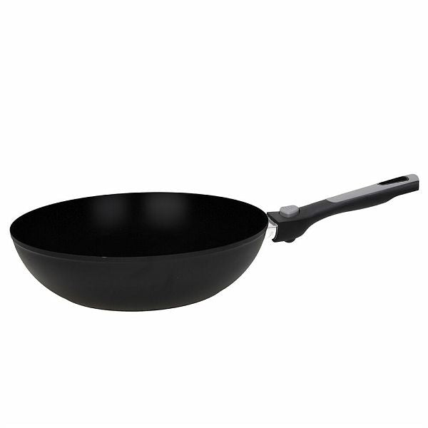 SPACE SAVING WOK PANNA 28CM, AR NOŅEMAMU ROKTURI, ALUMĪNIJS/BAKELĪTS, INDUKCIJA