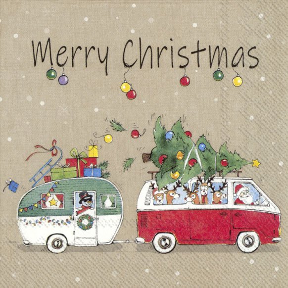 CHRISTMAS CAMPING SALVETES 33x33CM 20GAB, PAPĪRS