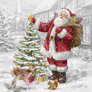 SANTAS XMAS TREE SALVETES 33 X33 CM 20GAB, PAPĪRS