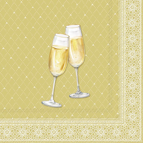 GOLDEN DRINKS SALVETES 33x33CM 20GAB, PAPĪRS