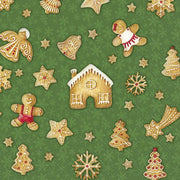 SANTA'S FAVORITE COOKIES ZAĻAS SALVETES 33 X33 CM 20GAB, PAPĪRS
