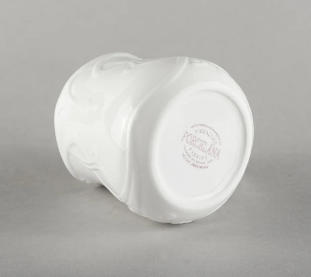 JŪGENDSTILA TĒJAS KRŪZE 400ML, BALTA, PORCELĀNS