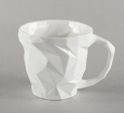 DIAMOND MUG L, 450ML, WHITE, PORCELAIN