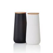 SCAPE SĀLS UN PIPARU,DZIRNAVIŅU KOMPL.2GAB.,,H12.3CM, D5.8CM,,BALTS/MELNS,,OZOLKOKS/PLASTMASA