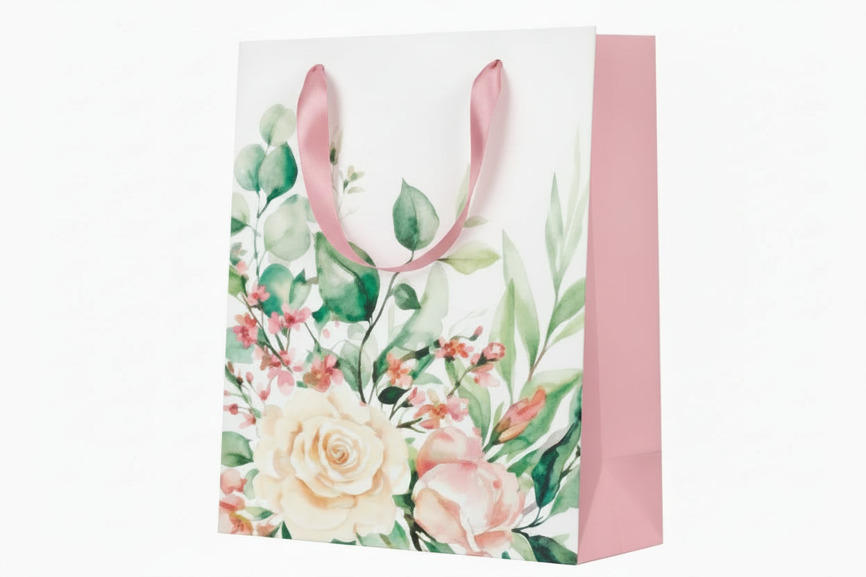 DĀVANU MAISIŅŠ MEDIUM 20x25x10CM FLORAL MOMENTS