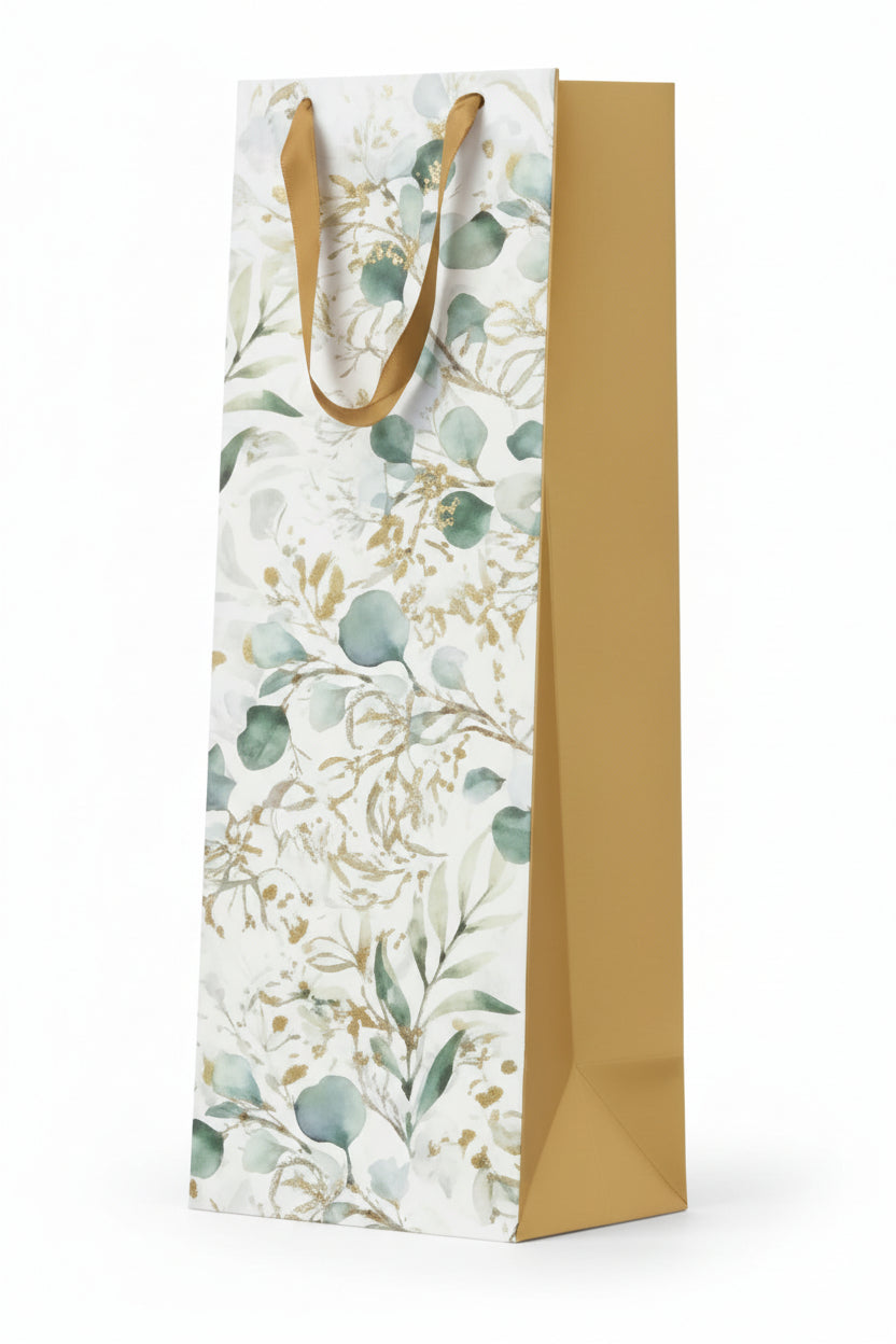 DĀVANU MAISIŅŠ PUDELEI 12X10X37CM EUCALIPTUS LEAVES