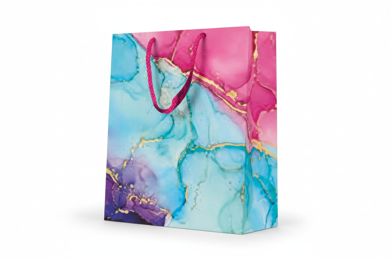 DĀVANU MAISIŅŠ MEDIUM 20x25x10CM WATERCOLOR DREAM