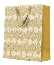 DĀVANU MAISIŅŠ LARGE 26.5X13X33.5CM ORNAMENTAL GOLD TILE