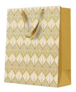 DĀVANU MAISIŅŠ LARGE 26.5X13X33.5CM ORNAMENTAL GOLD TILE