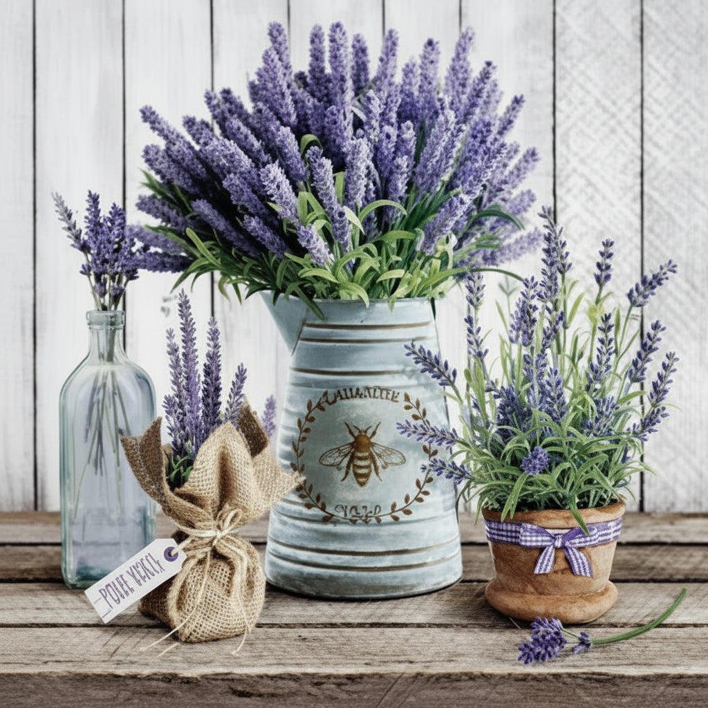SALVETES 25X25CM LAVENDER IN BUCKET