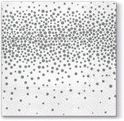 SALVETES 33X33CM CONFETTI SILVER