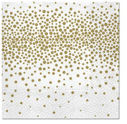 SALVETES 33X33CM CONFETTI GOLD