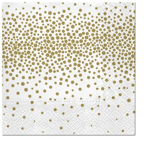 SALVETES 33X33CM CONFETTI GOLD