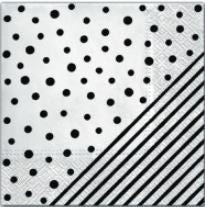 SALVETES 33x33CM DOTS AND STRIPES