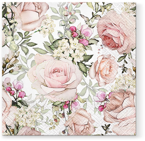 SALVETES 33X33CM GORGEOUS ROSES