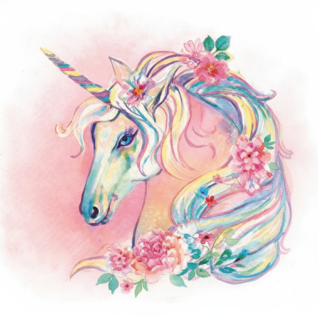 SALVETES 33X33CM UNICORN FLOWER HEAD