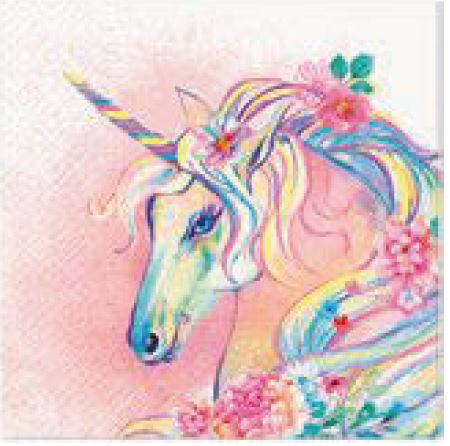 SALVETES 33X33CM UNICORN FLOWER HEAD